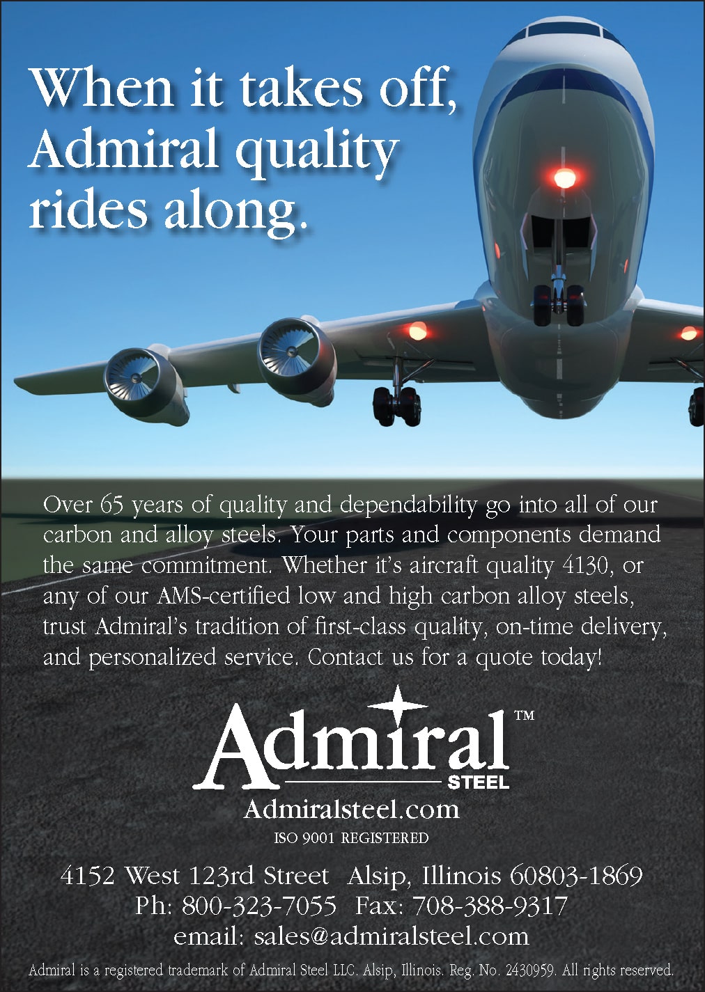 Admiral Steel Advertisement 
