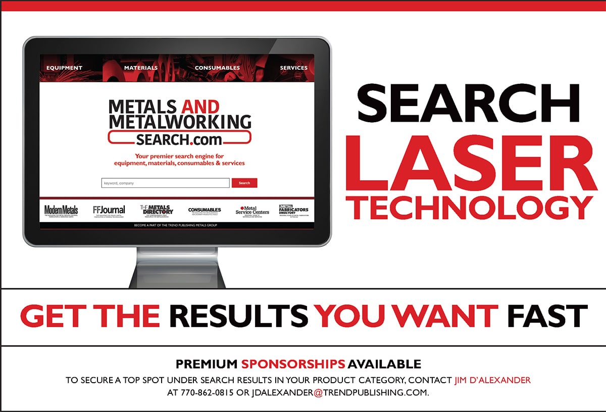 Metals and Metalworking Search Advertisement 