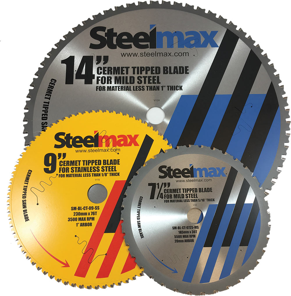Cermet-tipped saw blades