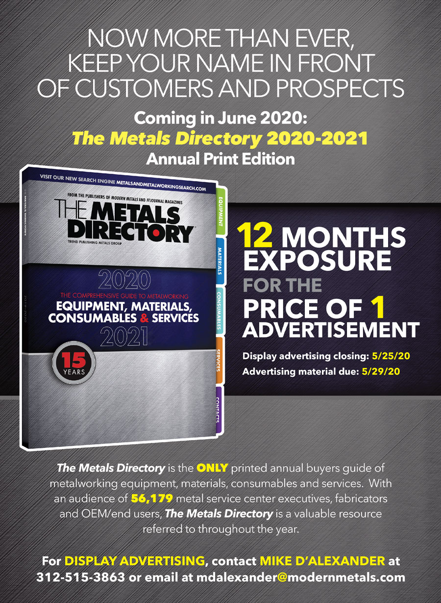 The Metals Directory 2020-2021 Advertisement 