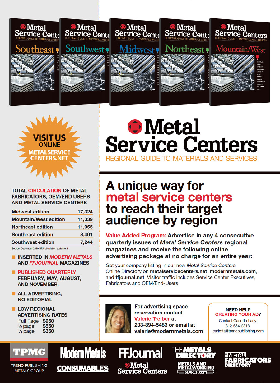 Trend Publishing Metals Group Metal Service Centers Advertisement