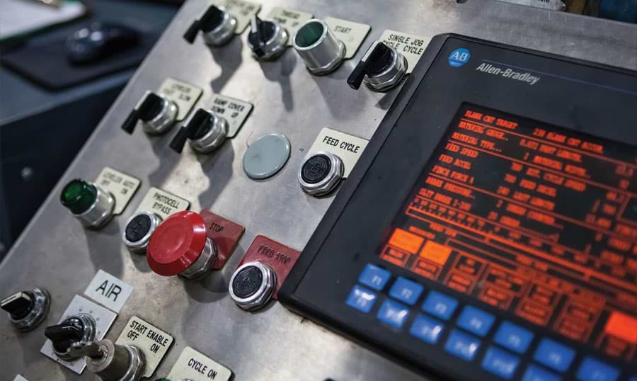 Machine control panel