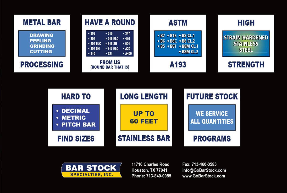 Bar Stock Specialties Inc. Advertisement