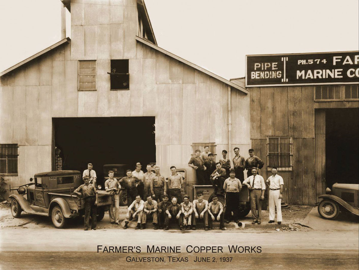 old photograph of Farmer's Marine Copper Works