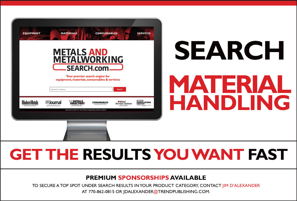 Modern Metals Material Handling Advertisement