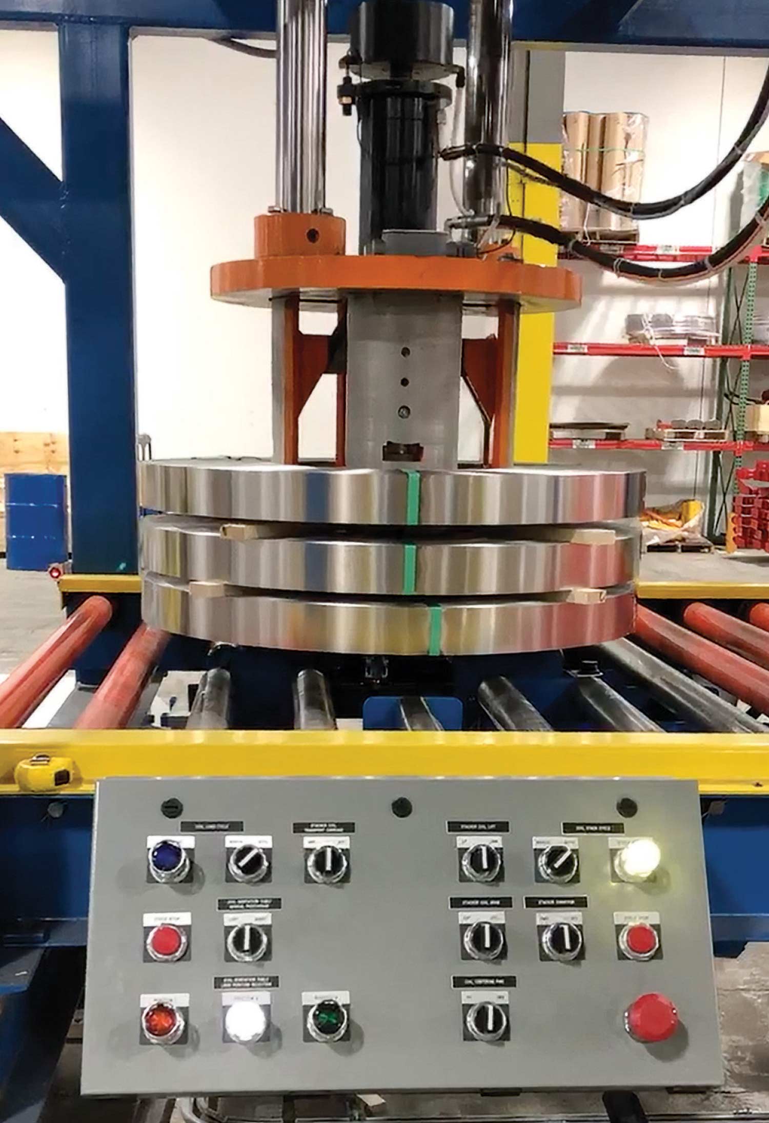 Image of Automatic, hands-off coil stacking