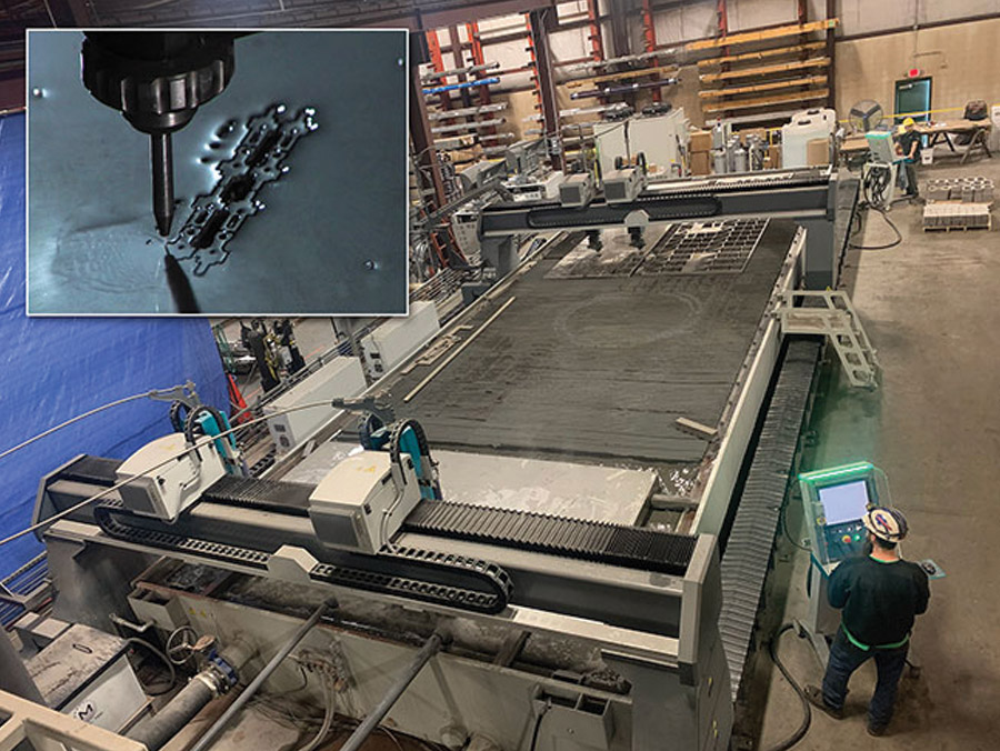 View of newly installed Mach 700 Dynamic Waterjet System
