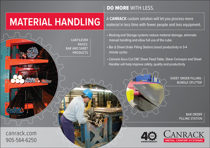 Canrack Metal Center Systems Advertisement