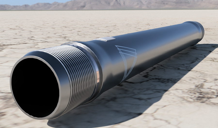 metal pipeline in desert