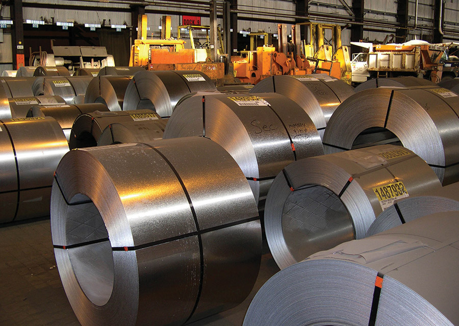 steel tunnels in U.S. Steel Corp. factory