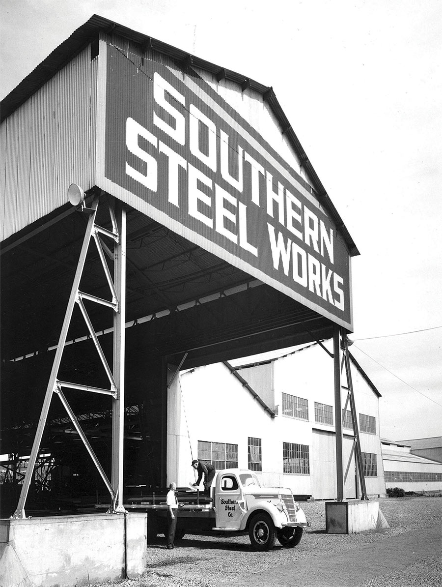 Southern Steel Works factory when it first opened
