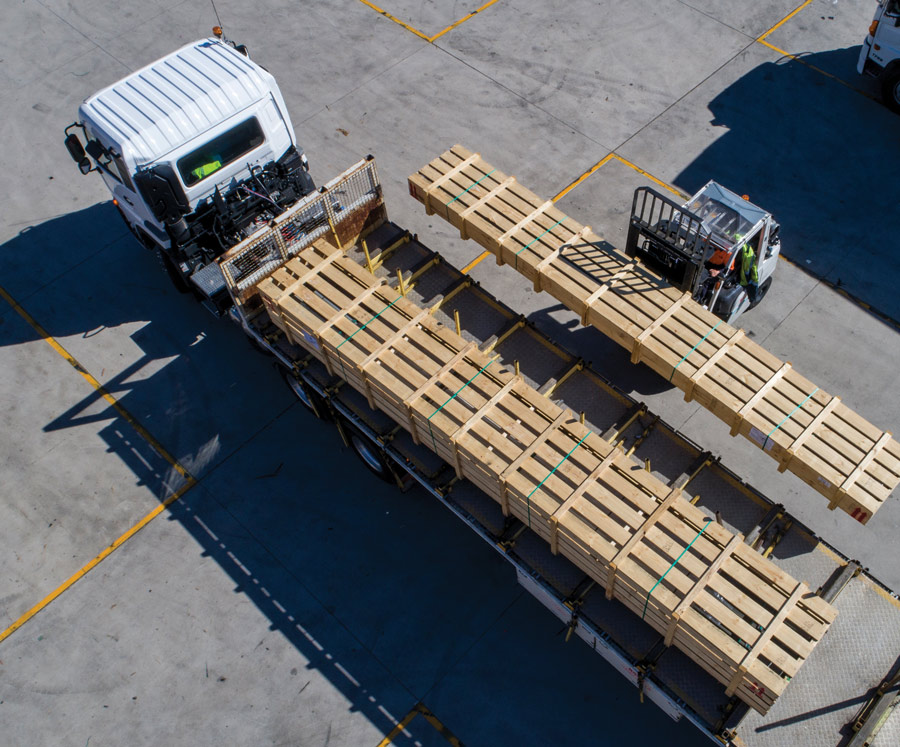 loading pallets on to a truck