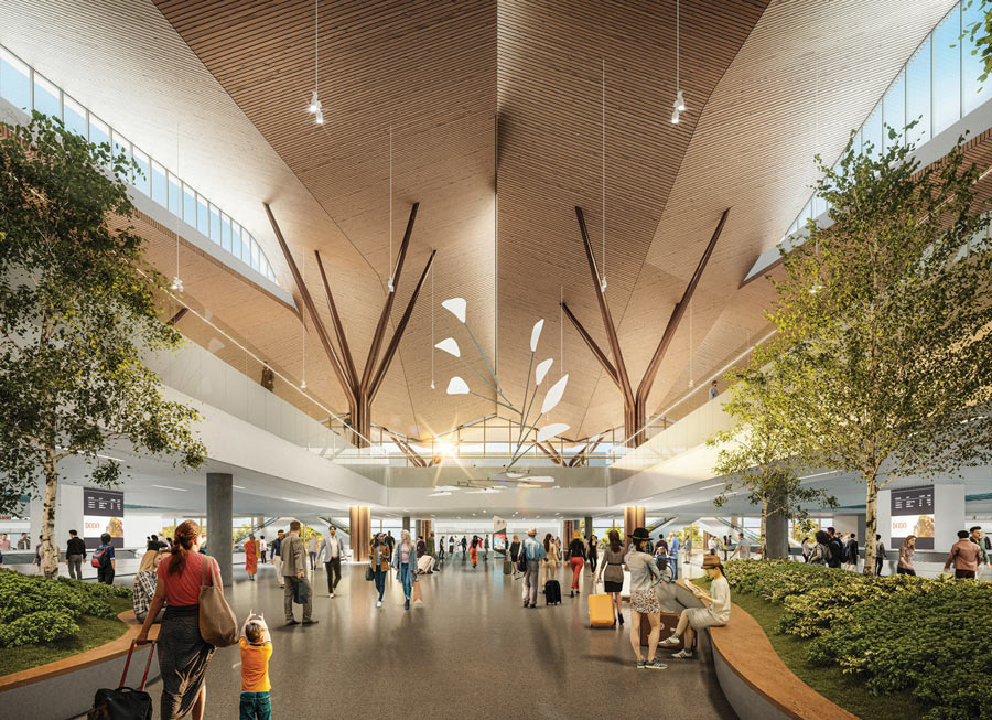 Concept rendering of Pittsburgh airport