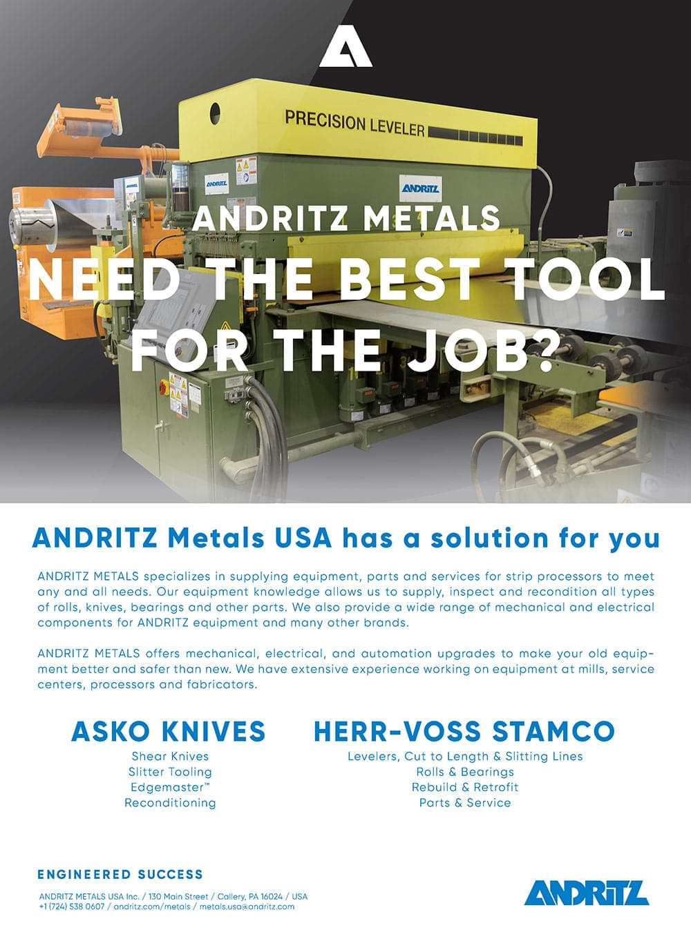 Andritz Metals USA Advertisement