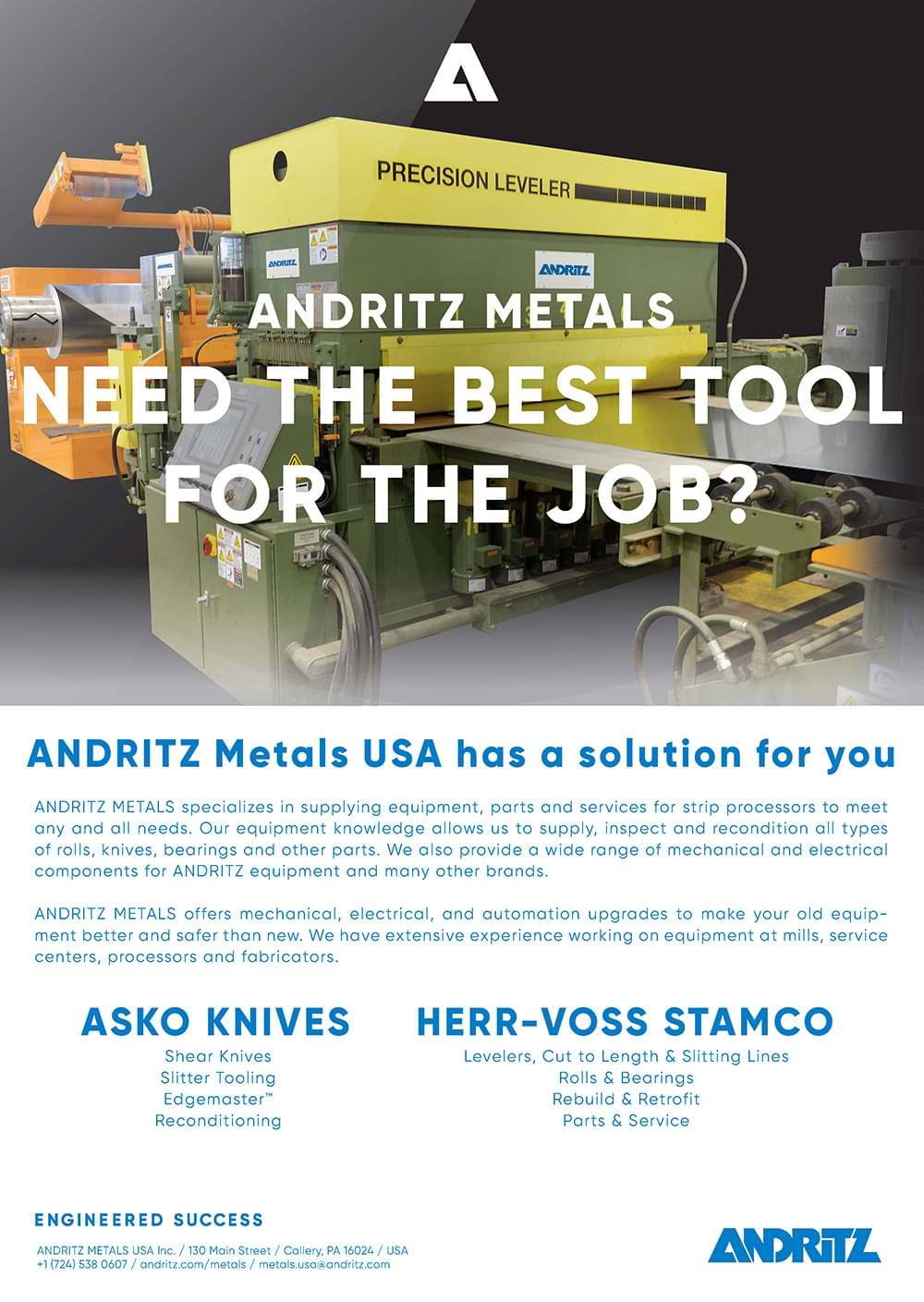 Andritz Metals Advertisement