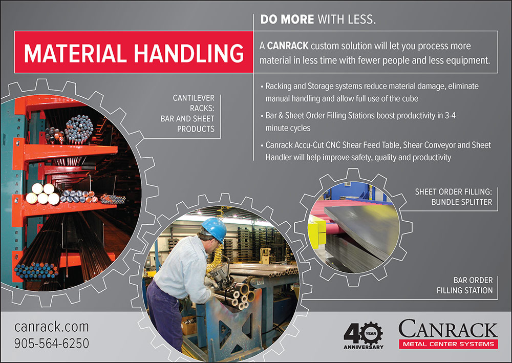 Canrack Metal Center Systems Advertisement